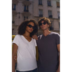 Branded V-Neck T-Shirt in use