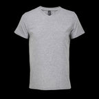 Branded V-Neck T-Shirt in Grey