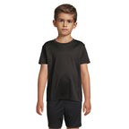 Branded Kids Sports T-Shirt in Black
