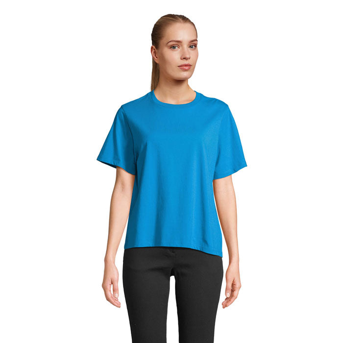 Branded Organic Women's T-Shirt in Blue
