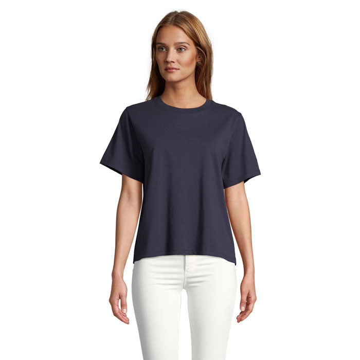 Branded Organic Women's T-Shirt in Blue