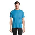 Branded Recycled Raglan T-Shirt in Blue