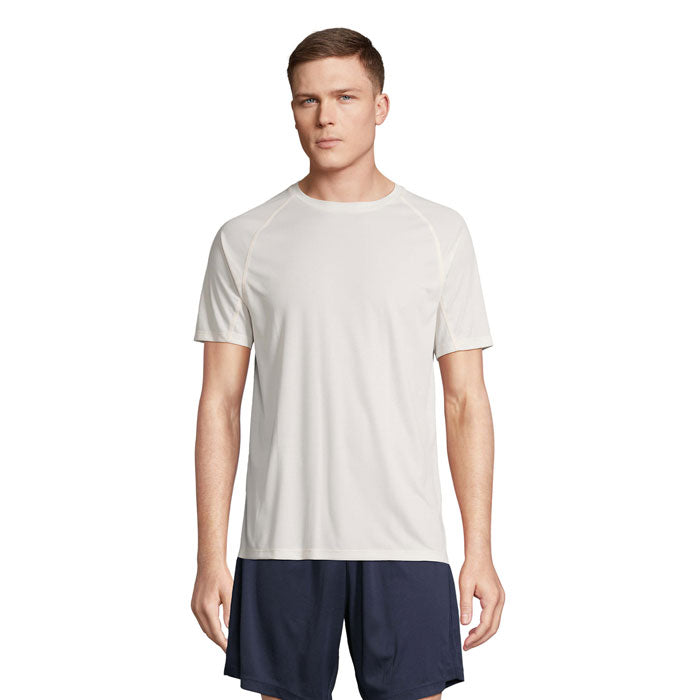 Branded Recycled Raglan T-Shirt in White