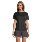 Branded Recycled Raglan Women's T-Shirt in Black