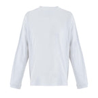 Branded Recycled Oversized Long Sleeve T-Shirt in White