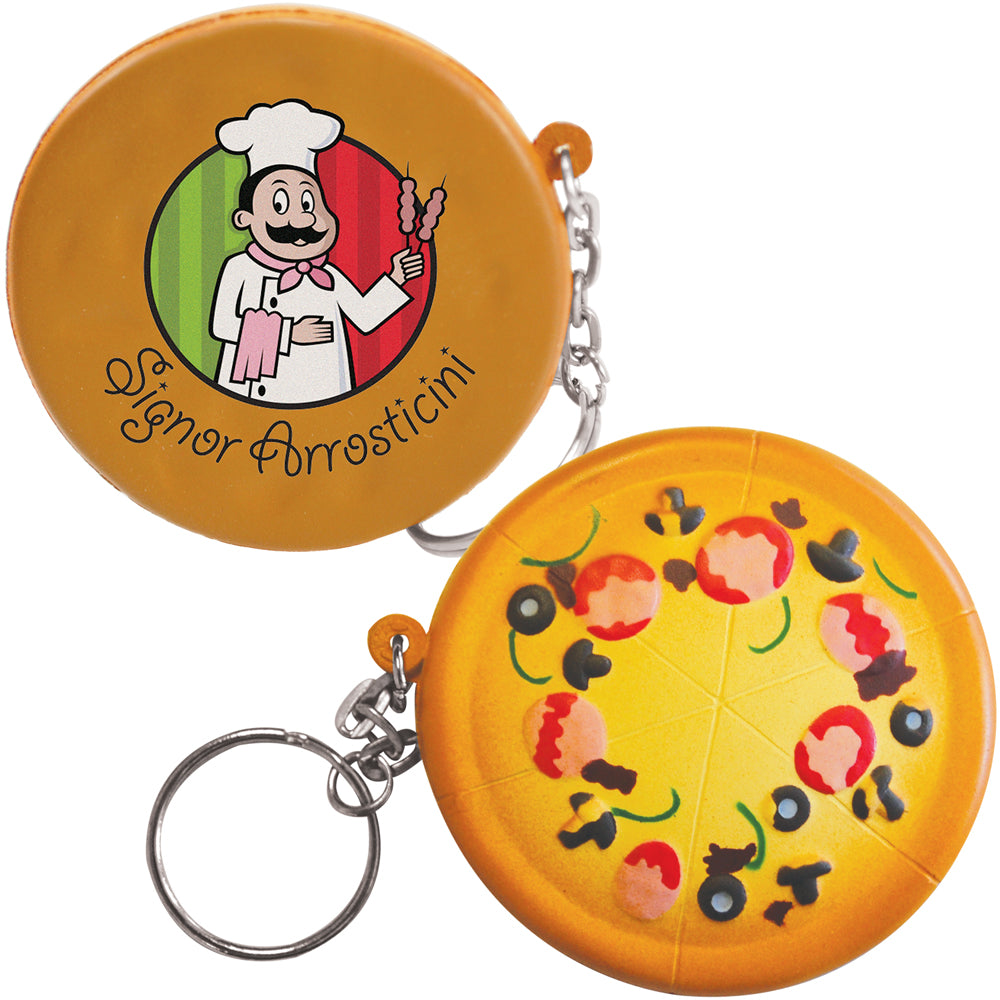 Branded Pizza Stress Toy Keyring