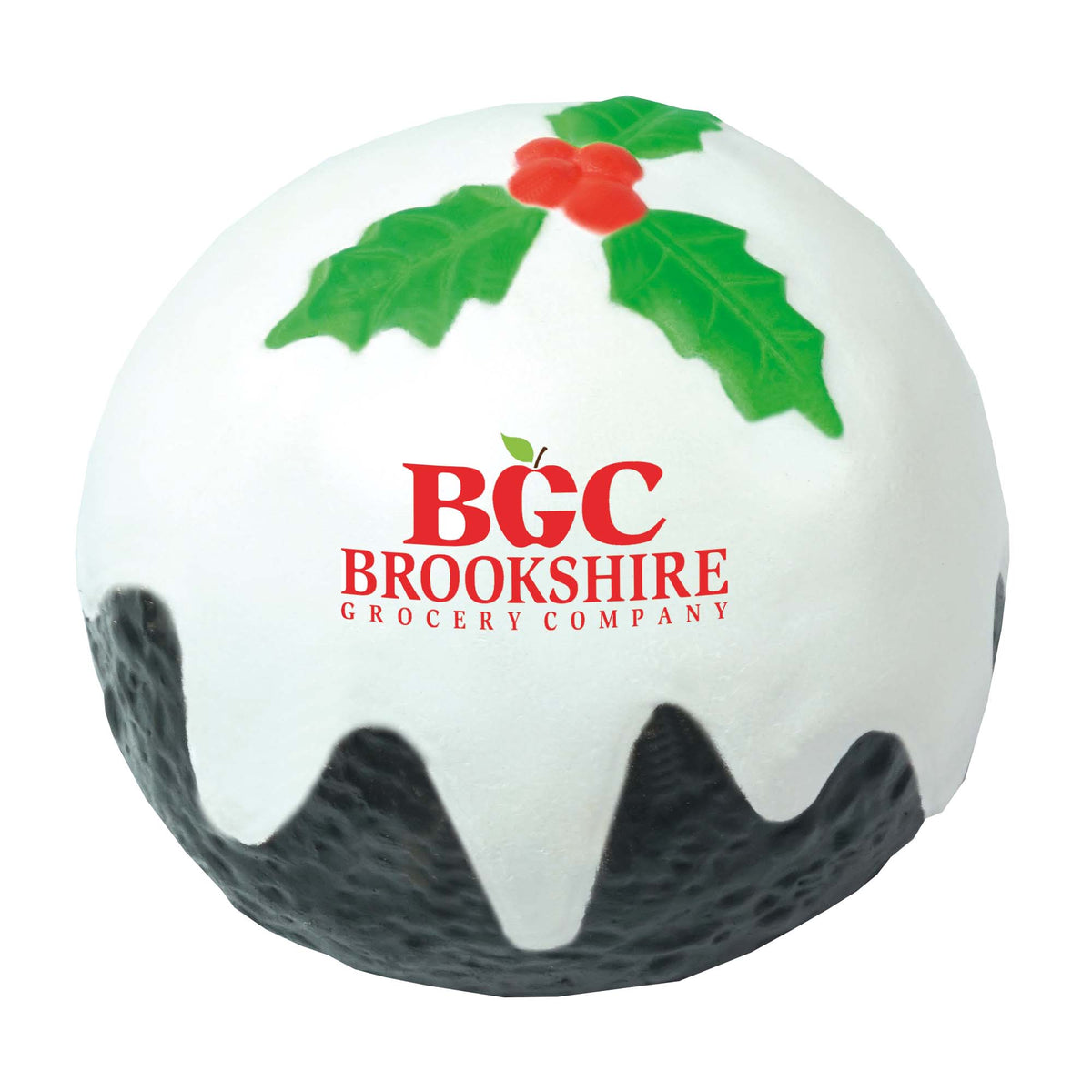 Branded Christmas Pudding Stress Toy