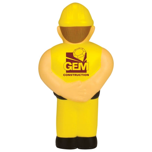 Branded Construction Worker Stress Toy