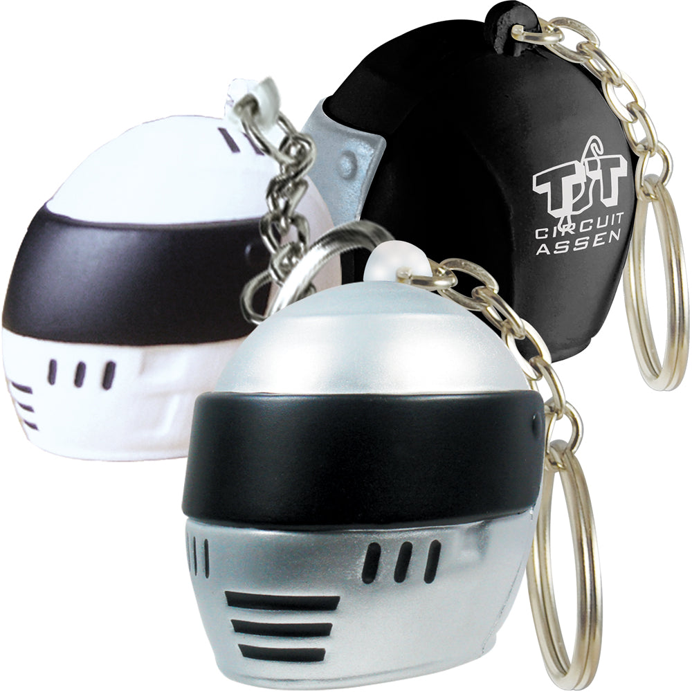 Branded Crash Helmet Stress Toy Keyring