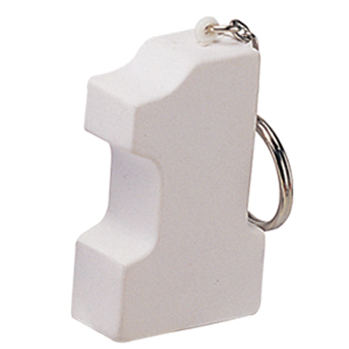 Branded Number 1 Stress Toy Keyring