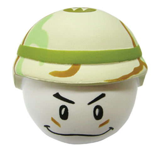 Branded Army Man Head Stress Toy