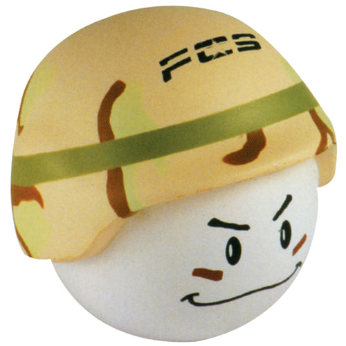 Branded Army Man Head Stress Toy