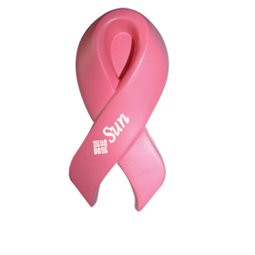 Branded Cancer Ribbon Stress Toy