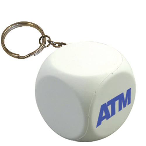 Branded Decision Dice Keyring (No Dots) Stress Toy