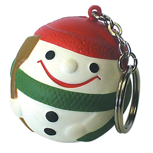 Branded Snowman Stress Toy Keyring