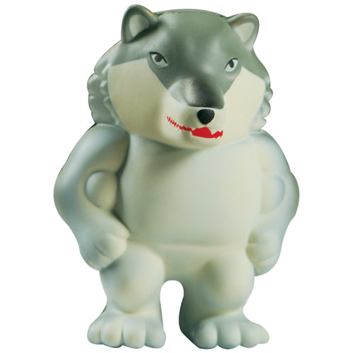 Branded Wolf Mascot Stress Toy