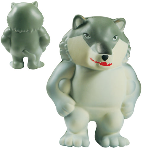 Branded Wolf Mascot Stress Toy
