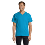 Branded Value V-Neck T-Shirt in Blue