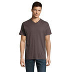 Branded Value V-Neck T-Shirt in Grey