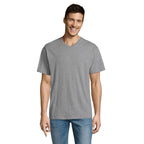 Branded Value V-Neck T-Shirt in Grey