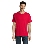 Branded Value V-Neck T-Shirt in Red