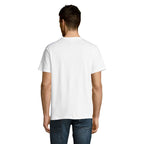 White branded value V-neck t-shirt, back view