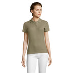 Branded Heavyweight Women's Polo Shirt in Green