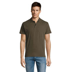 Branded Lightweight Men's Polo Shirt in Green