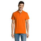 Branded Lightweight Men's Polo Shirt in Orange