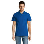 Branded Lightweight Men's Polo Shirt in Blue