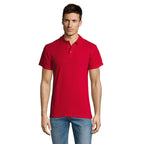 Branded Lightweight Men's Polo Shirt in Red