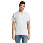 Branded Lightweight Men's Polo Shirt in White