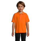 Branded Kids Polo Shirt in Orange