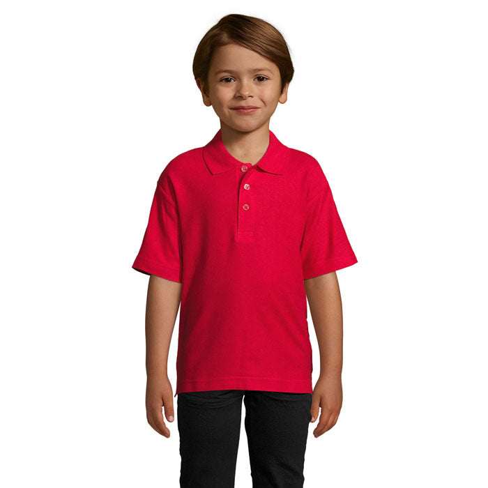 Branded Kids Polo Shirt in Red