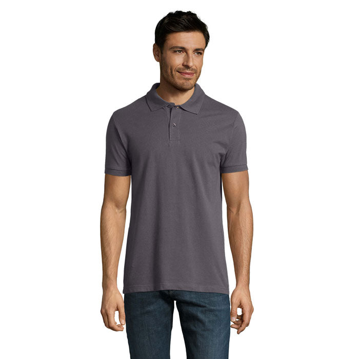 Branded Premium Men's Polo Shirt in Grey