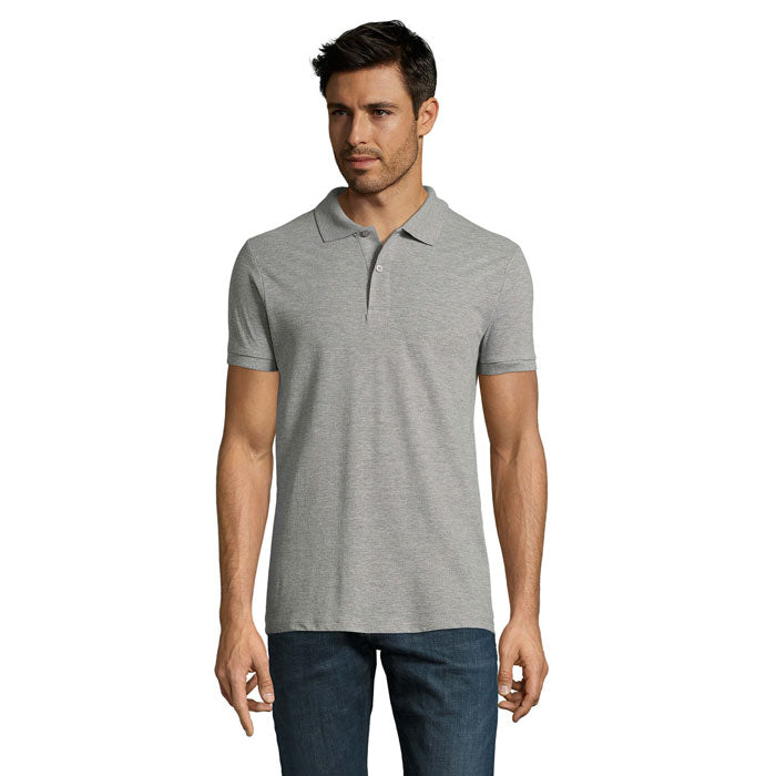 Branded Premium Men's Polo Shirt in Grey