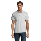 Branded Oeko-Tex Men's Polo Shirt in Grey