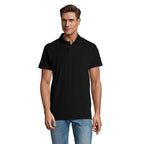 Branded Oeko-Tex Men's Polo Shirt in Black