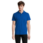 Branded Oeko-Tex Men's Polo Shirt in Blue