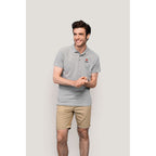 Branded Oeko-Tex Men's Polo Shirt in use
