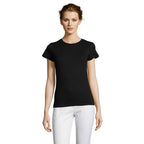 Branded Fitted Jersey Women's T-Shirt in Black