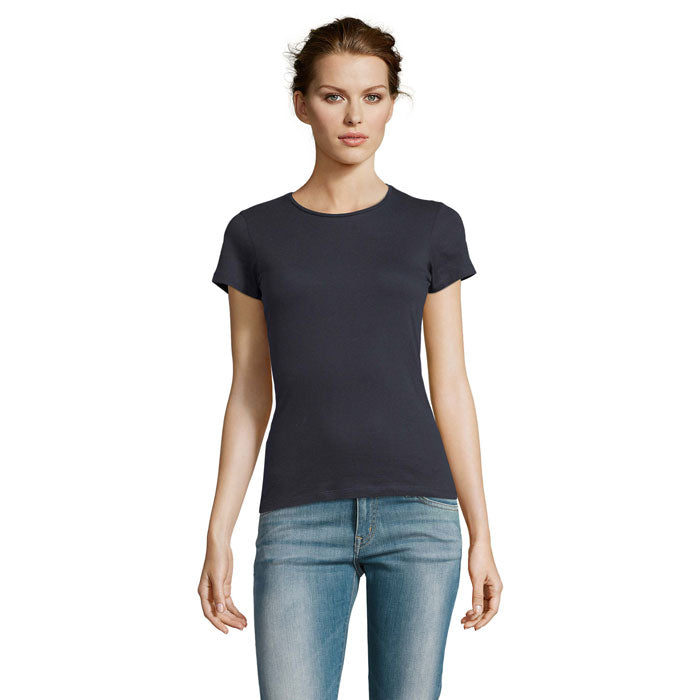 Branded Fitted Jersey Women's T-Shirt in Blue