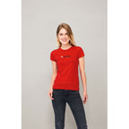 Branded Fitted Jersey Women's T-Shirt in use