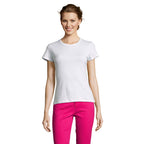 Branded Fitted Jersey Women's T-Shirt in White