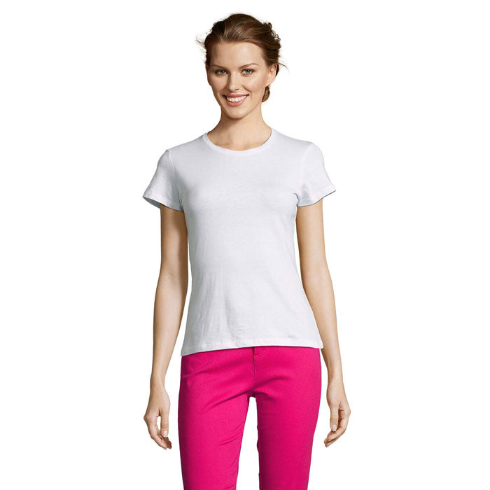 Branded Fitted Jersey Women's T-Shirt in White