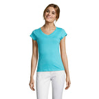 Branded Fitted V-Neck Women's T-Shirt colour option AL