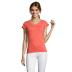 Branded Fitted V-Neck Women's T-Shirt colour option CO