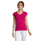 Branded Fitted V-Neck Women's T-Shirt colour option FU