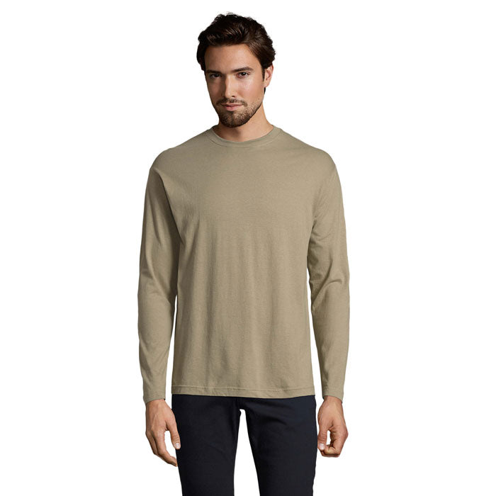 Branded Long Sleeve T-Shirt in Green