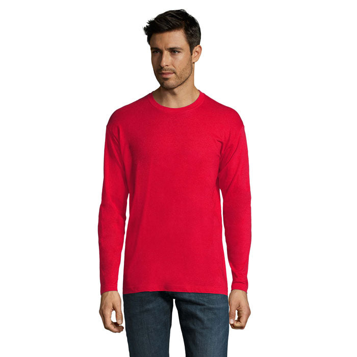 Branded Long Sleeve T-Shirt in Red
